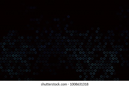 Dark BLUE vector  texture with disks. Modern abstract illustration with colorful water drops. The pattern can be used for beautiful websites.