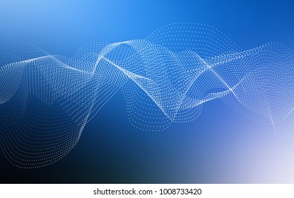 Dark BLUE vector texture with disks. Blurred decorative design in abstract style with bubbles. The pattern can be used for aqua ad, booklets.