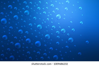 Dark BLUE vector texture with disks. Beautiful colored illustration with blurred circles in nature style. New design for ad, poster, banner of your website.