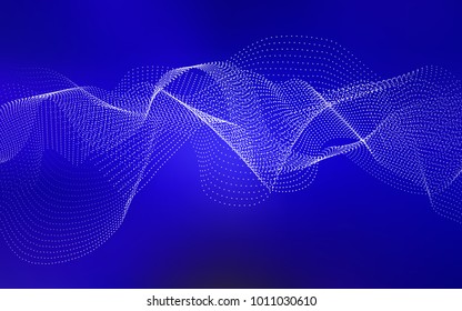 Dark BLUE vector texture with disks. Blurred decorative design in abstract style with bubbles. The pattern can be used for beautiful websites.