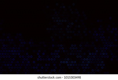 Dark BLUE vector  texture with disks. Illustration with set of shining colorful abstract circles. The pattern can be used for aqua ad, booklets.
