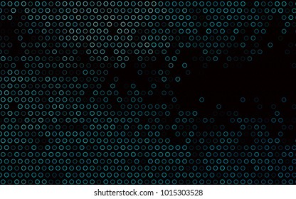 Dark BLUE vector  texture with disks. Illustration with set of shining colorful abstract circles. The pattern can be used for aqua ad, booklets.