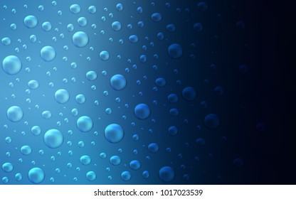 Dark BLUE vector texture with disks. Blurred decorative design in abstract style with bubbles. New design for ad, poster, banner of your website.