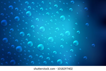 Dark BLUE vector texture with disks. Illustration with set of shining colorful abstract circles. The pattern can be used for beautiful websites.