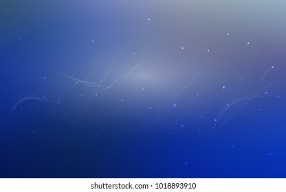 Dark BLUE vector texture with disks. Glitter abstract illustration with blurred drops of rain. The pattern can be used for aqua ad, booklets.