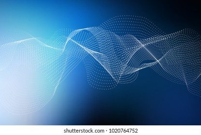 Dark BLUE vector texture with disks. Modern abstract illustration with colorful water drops. The pattern can be used for ads, leaflets of liquid.
