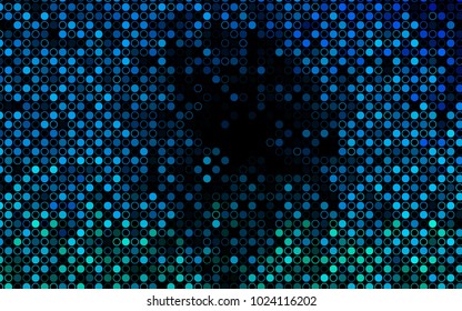 Dark BLUE vector  texture with disks. Abstract illustration with colored bubbles in nature style. The pattern can be used for aqua ad, booklets.