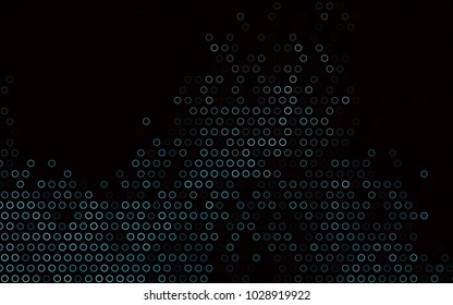 Dark BLUE vector  texture with disks. Blurred decorative design in abstract style with bubbles. Beautiful design for your business natural advert.