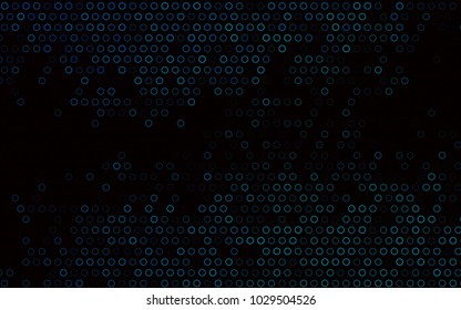 Dark BLUE vector  texture with disks. Blurred bubbles on abstract background with colorful gradient. The pattern can be used for ads, leaflets of liquid.
