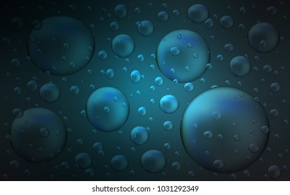 Dark BLUE vector texture with disks. Abstract illustration with colored bubbles in nature style. The pattern can be used for aqua ad, booklets.