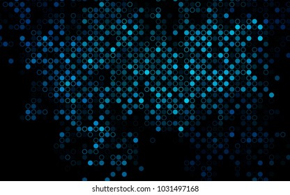 Dark BLUE vector  texture with disks. Beautiful colored illustration with blurred circles in nature style. New design for ad, poster, banner of your website.