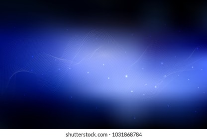 Dark BLUE vector texture with disks. Glitter abstract illustration with blurred drops of rain. Completely new template for your brand book.