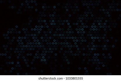 Dark BLUE vector  texture with disks. Abstract illustration with colored bubbles in nature style. Pattern can be used as texture of water, rain drops.