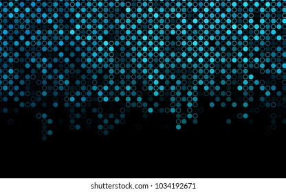 Dark BLUE vector  texture with disks. Beautiful colored illustration with blurred circles in nature style. Completely new template for your brand book.