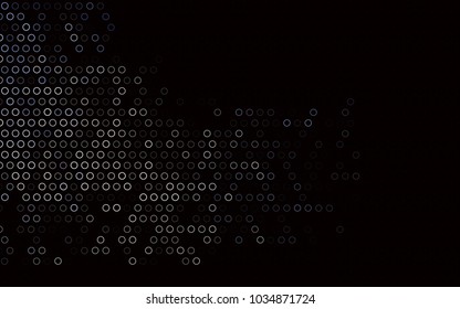 Dark BLUE vector  texture with disks. Blurred decorative design in abstract style with bubbles. Beautiful design for your business natural advert.