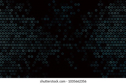 Dark BLUE vector  texture with disks. Modern abstract illustration with colorful water drops. The pattern can be used for aqua ad, booklets.