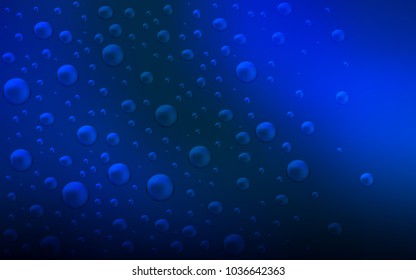 Dark BLUE vector texture with disks. Beautiful colored illustration with blurred circles in nature style. The pattern can be used for beautiful websites.
