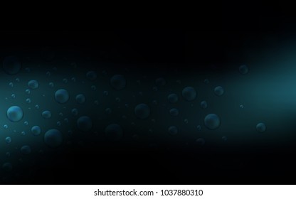 Dark BLUE vector texture with disks. Blurred decorative design in abstract style with bubbles. Completely new template for your brand book.