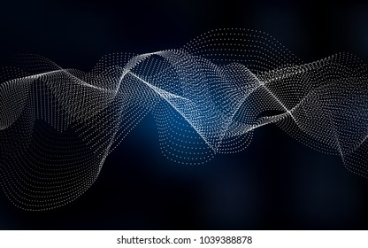 Dark BLUE vector texture with disks. Abstract illustration with colored bubbles in nature style. Completely new template for your brand book.