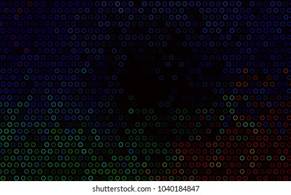 Dark BLUE vector  texture with disks. Beautiful colored illustration with blurred circles in nature style. The pattern can be used for ads, leaflets of liquid.
