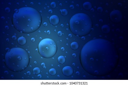 Dark BLUE vector texture with disks. Beautiful colored illustration with blurred circles in nature style. The pattern can be used for beautiful websites.