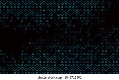 Dark BLUE vector  texture with disks. Illustration with set of shining colorful abstract circles. New design for ad, poster, banner of your website.