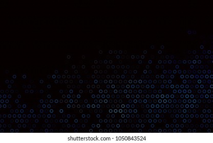 Dark BLUE vector  texture with disks. Modern abstract illustration with colorful water drops. The pattern can be used for beautiful websites.