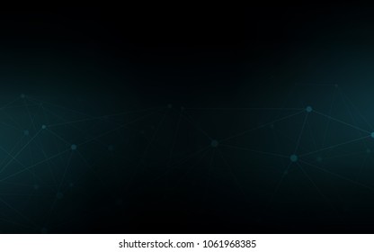 Dark BLUE vector texture with disks, lines. Colorful illustration with circles and lines in futuristic style. Pattern can be used as texture of wallpapers.