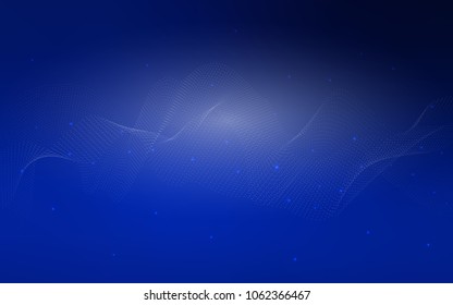 Dark BLUE vector texture with disks. Illustration with set of shining colorful abstract circles. Completely new template for your brand book.