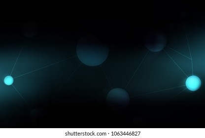 Dark BLUE vector texture with disks, lines. Abstract illustration with colorful discs and triangles. Beautiful design for your business advert.