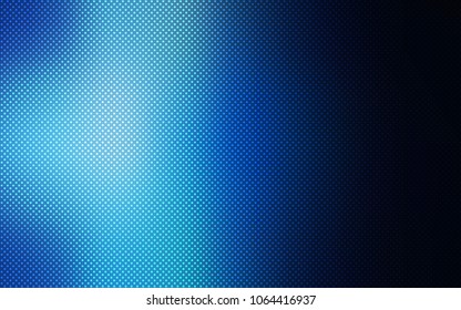 Dark BLUE vector texture with disks. Glitter abstract illustration with blurred drops of rain. Pattern can be used for futuristic ad, booklets.