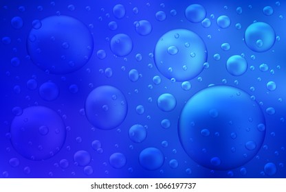 Dark BLUE vector texture with disks. Modern abstract illustration with colorful water drops. The pattern can be used for beautiful websites.