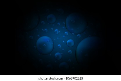 Dark BLUE vector texture with disks. Blurred decorative design in abstract style with bubbles. Completely new template for your brand book.