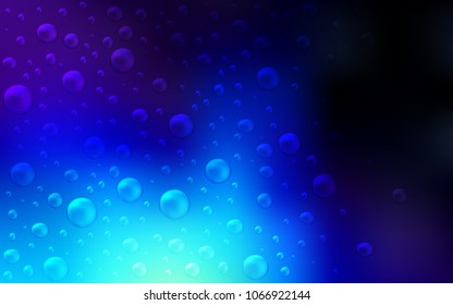Dark BLUE vector texture with disks. Illustration with set of shining colorful abstract circles. The pattern can be used for beautiful websites.