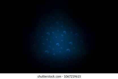 Dark BLUE vector texture with disks. Modern abstract illustration with colorful water drops. The pattern can be used for beautiful websites.