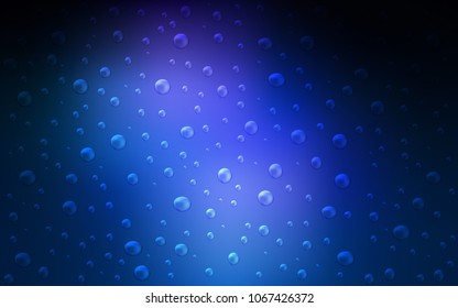 Dark BLUE vector texture with disks. Abstract illustration with colored bubbles in nature style. Completely new template for your brand book.