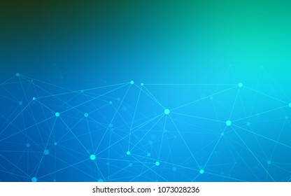Dark BLUE vector texture with disks, lines. Illustration with set of colorful abstract circles and lines. New design for ad, poster, banner of your website.