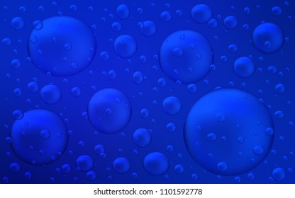 Dark BLUE vector texture with disks. Modern abstract illustration with colorful water drops. The pattern can be used for aqua ad, booklets.