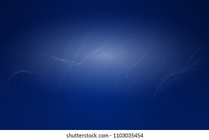 Dark BLUE vector texture with disks. Glitter abstract illustration with blurred drops of rain. New design for ad, poster, banner of your website.