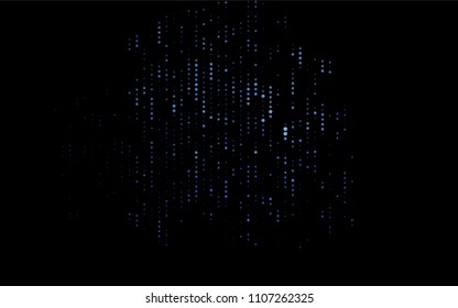 Dark BLUE vector  texture with disks. Illustration with set of shining colorful abstract circles. The pattern can be used for ads, leaflets of liquid.