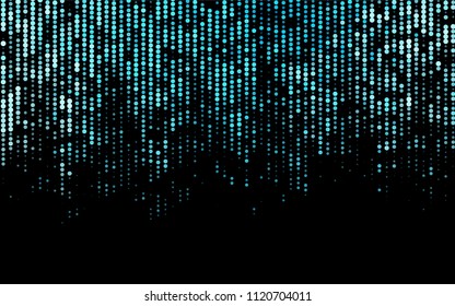 Dark BLUE vector  texture with disks. Blurred bubbles on abstract background with colorful gradient. Beautiful design for your business natural advert.