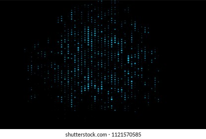 Dark BLUE vector  texture with disks. Blurred decorative design in abstract style with bubbles. Beautiful design for your business natural advert.