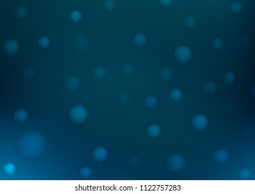 Dark BLUE vector texture with disks. Blurred decorative design in abstract style with bubbles. Beautiful design for your business natural advert.