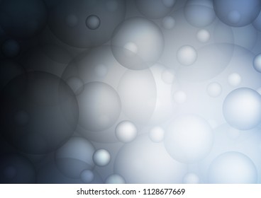 Dark BLUE vector texture with disks. Abstract illustration with colored bubbles in nature style. Completely new template for your brand book.