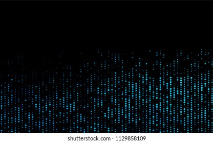 Dark BLUE vector  texture with disks. Glitter abstract illustration with blurred drops of rain. The pattern can be used for aqua ad, booklets.