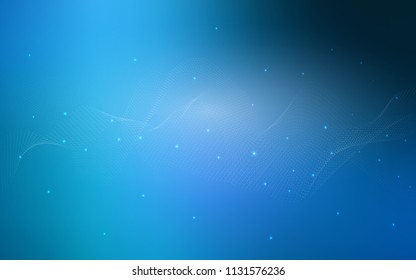 Dark BLUE vector texture with disks. Blurred bubbles on abstract background with colorful gradient. Pattern can be used as texture of water, rain drops.