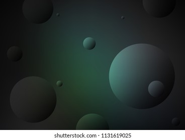 Dark BLUE vector texture with disks. Abstract illustration with colored bubbles in nature style. Pattern can be used as texture of water, rain drops.