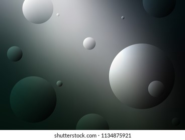 Dark BLUE vector texture with disks. Blurred decorative design in abstract style with bubbles. The pattern can be used for ads, leaflets of liquid.