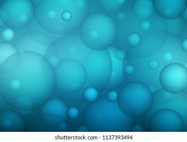 Dark BLUE vector texture with disks. Glitter abstract illustration with blurred drops of rain. The pattern can be used for aqua ad, booklets.