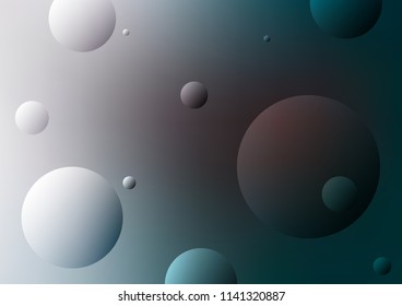 Dark BLUE vector texture with disks. Glitter abstract illustration with blurred drops of rain. Completely new template for your brand book.